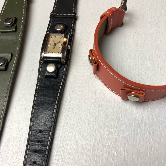 Valletta Accessories Valletta Stainless Steal Watch Face With 3 Genuine Leather Bands Poshmark